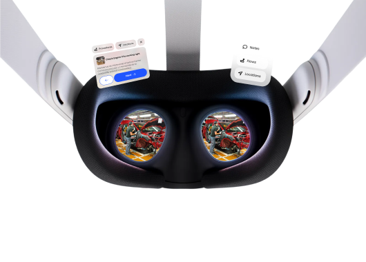 Explore immersive scenes in VR headsets with layered tools like notes, guides, and live support.