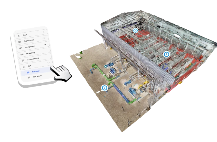 Create and manage interactive digital twins by adding menus, tags, and smart layers to Matterport models with Treedis.