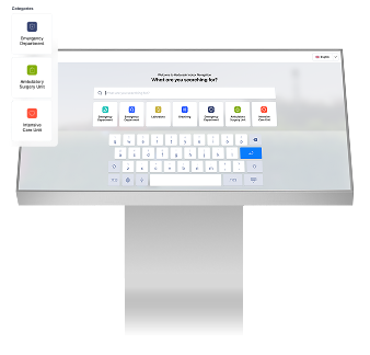 Help users navigate spaces with a kiosk-based search interface layered on Matterport environments using Treedis Indoor Navigation.