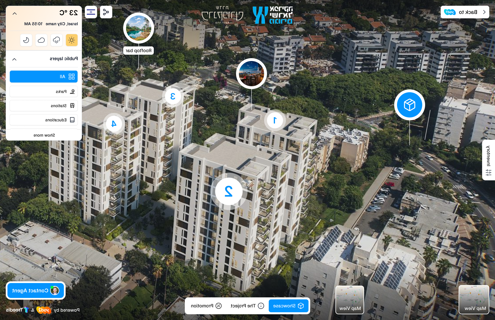 Treedis Interactive Real Estate — 3D property tour interface
